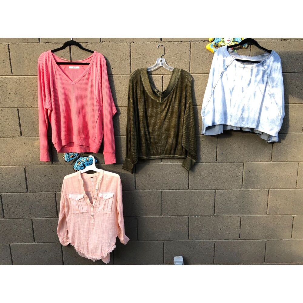 Free People Top We the free Thermal Blouse Sweatshirt Variation Pick Size S